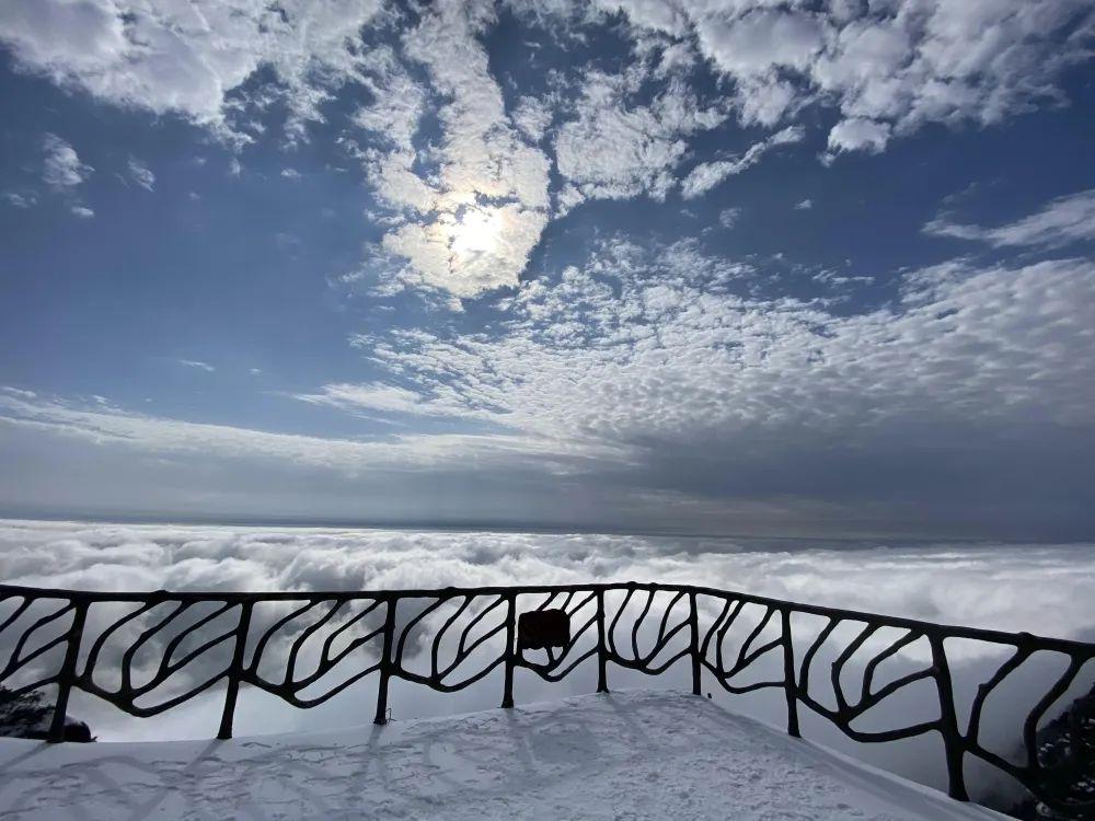 北京灵山今冬第一场雪,北京灵山迎接冬季第一片雪花