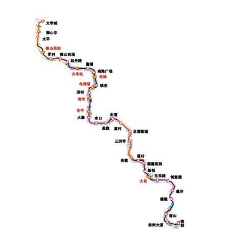 广佛环线最新线路图,最新出炉的广佛环线版图全览。