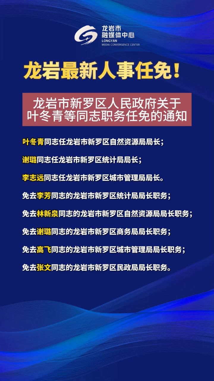 龙岩人事任免最新,龙岩人事调整动态速览