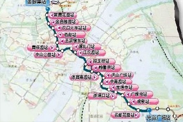 武汉地铁14号线最新线路图,武汉地铁14号线最新版线路图